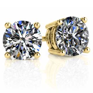 Central Diamond Center 14K Hypoallergenic Solid Gold Post Swarovski…