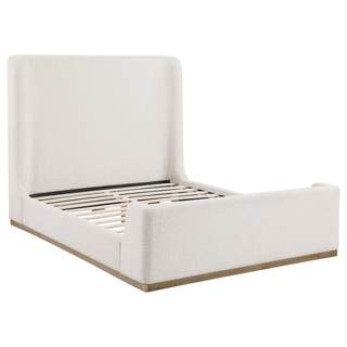 Coaster Home Furnishings - Nala - Wood - Upholstered Platform Sleigh Bed with Wingback…