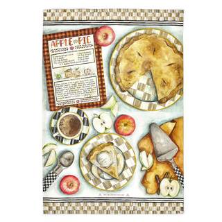 MACKENZIE-CHILDS Cotton Dish Towel, Apple Pie Recipe | Washable printed towel for kitchen…
