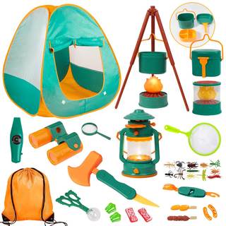 Meland Camping Play Set for Kids 3-6, Pretend Adventure Toy Gift |…