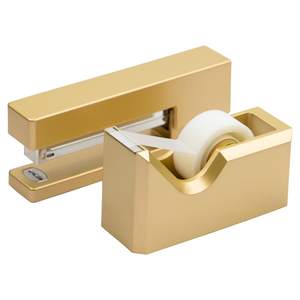 JAM PAPER Office & Desk Sets - 1 Stapler & 1 Tape Dispenser - Gold…