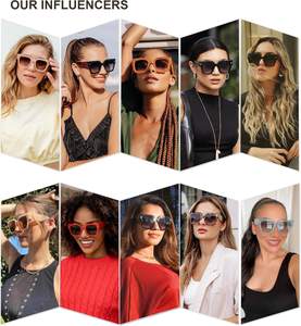 SOJOS Retro Trendy Oversized Thick Square… — main image