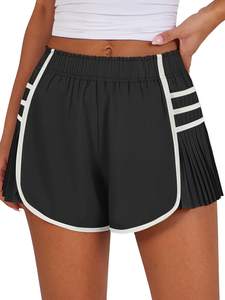Caracilia Women Running Shorts Flowy Pleated Athletic Shorts Summer High…