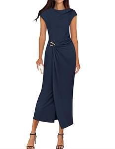 ZESICA Women's Summer Cap Sleeve Wedding Guest Cocktail Midi Dress | Bodycon…