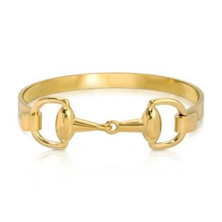 Minimalist Horse Bit Bangles in Silver, 18K Gold, 18K Rose Gold & White Gold Plated –…