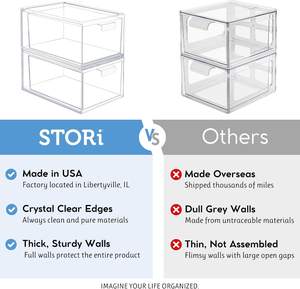 STORi Audrey Stackable Clear Bin Plastic… — main image