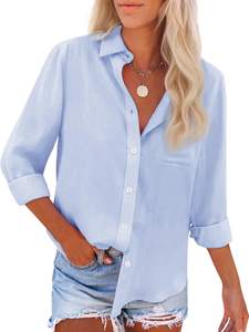 Womens Button Down Shirts Cotton Dress Shirts Oxford Shirts Long…
