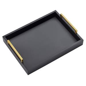 16"x12" Serving Trays with Handles, Black Decorative Serving Tray…