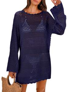 ANRABESS Women Swimsuit Crochet Swim Cover Up 2026 Summer Bathing…