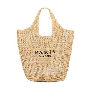 POOOPSSD New Woven Bag, Straw Mesh Tote Bag, Beach, Shoulder Bag, Hobo Women…