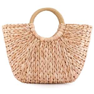 Summer Rattan Bag for Women Straw Hand-woven Top-handle Handbag Beach…