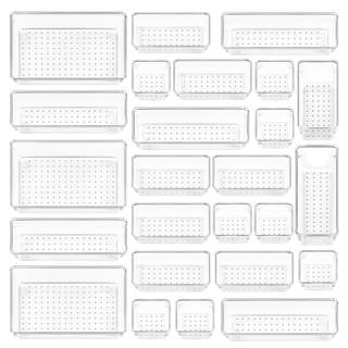 Vtopmart 25 PCS Clear Plastic Drawer Organizers Set, 4-Size Versatile…