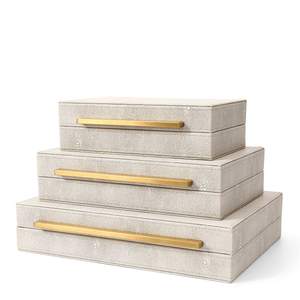 BAALTTO RUNYAO Kingflux Faux Ivory Shagreen Leather Set of 3 Pcs…