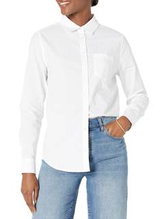 Amazon Essentials Women's Regular-Fit Long-Sleeve Button-Down Cotton Poplin…