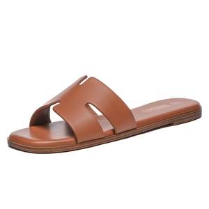 Rihero Women's Dressy Flat Sandals Comfortable Slip On Leather Slide…