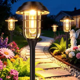 LETMY Solar Pathway Lights Outdoor, 8 Pack Bright Solar Lights…