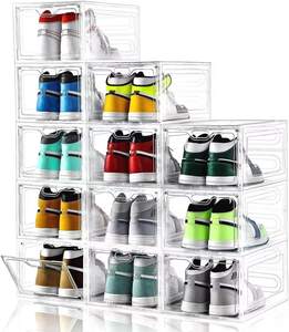 INSTY 12 Pack Large Shoe Storage Box, Clear Shoe Storage Organizer…