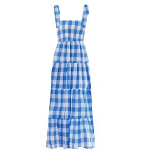 kinstell Women's Summer Boho Spaghetti Strap Square Neck Ruffle…