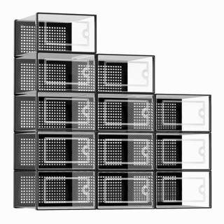 Kuject X-Large Shoe Storage Boxes 12 Pack, Clear Stackable Shoe…