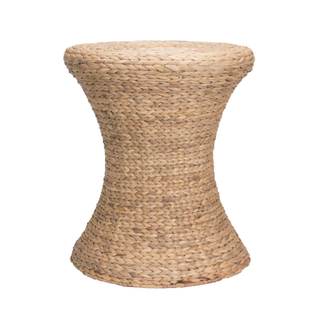 Household Essentials Handwoven Water Hyacinth Wicker Stool with…