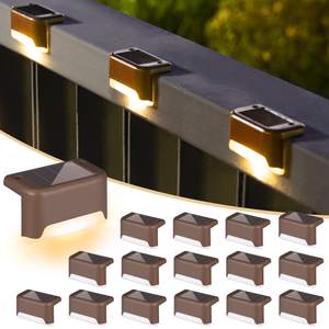 SOLPEX Solar Deck Lights Outdoor 16 Pack,Step Light Waterproof,Warm…