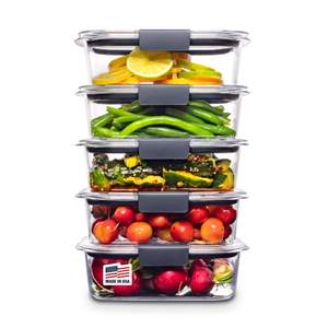Rubbermaid Brilliance Tritan Plastic Food Storage Containers BPA Free Airtight…